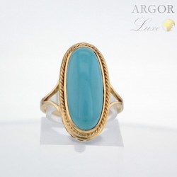 Bague Or jaune et Turquoise