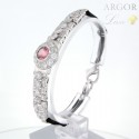 Bracelet Or blanc Tourmaline rose Diamants