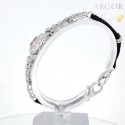 Bracelet Or blanc Tourmaline rose Diamants