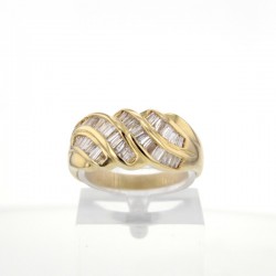 Bague occasion Or Jaune Diamants baguettes