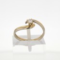 Bague  solitaire 2 Ors 18 ct diamant 0.1 carat