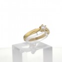 Bague solitaire Or jaune 18K diamant 0.2 carat