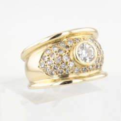 Bague Or Jaune 18k Diamant