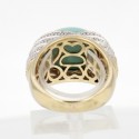 Bague Or Jaune Turquoise Diamants