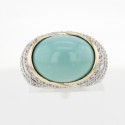 Bague Or Jaune Turquoise Diamants