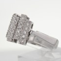 Bague Or blanc 18k pavage diamants