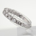 Bague demi-alliance Or blanc 18k diamants