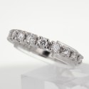 Bague demi-alliance Or blanc 18k diamants