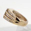 Bague Or jaune 18k et diamants