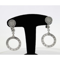 Boucles d'oreilles Bulgari Or blanc et diamants