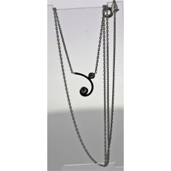Chaine Or blanc diamants