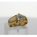 Bague solitaire Or jaune 18k diamant