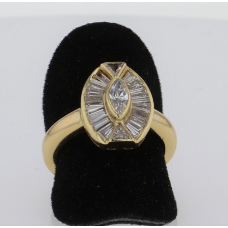 Bague Or Jaune 18K Diamants