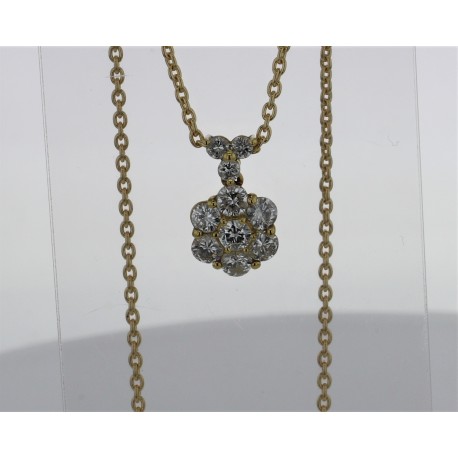 Pendentif Or jaune 18K diamants