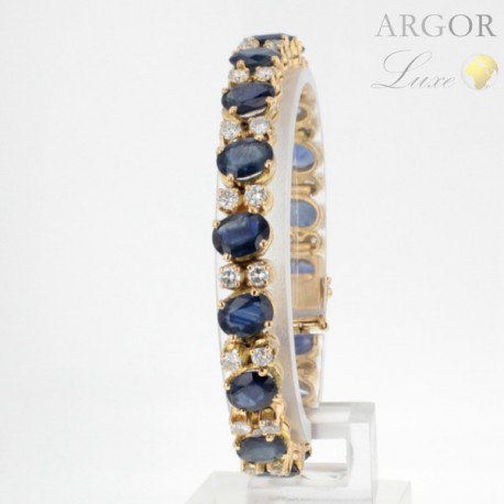 Bracelet Or Saphirs Diamants